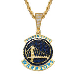 NBA Team Pendants Golden State Warriors Team Pendant Necklace