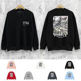 Purple Brand Sweatshirt Loose Crew Neck Sweater