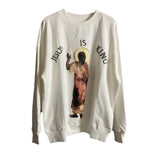 Jesus Is King Sweatshirt Fashion Brand Ins Turtleneck round Neck Sweater for Men and Women Hip Hop Loose Sports Casual Jacket