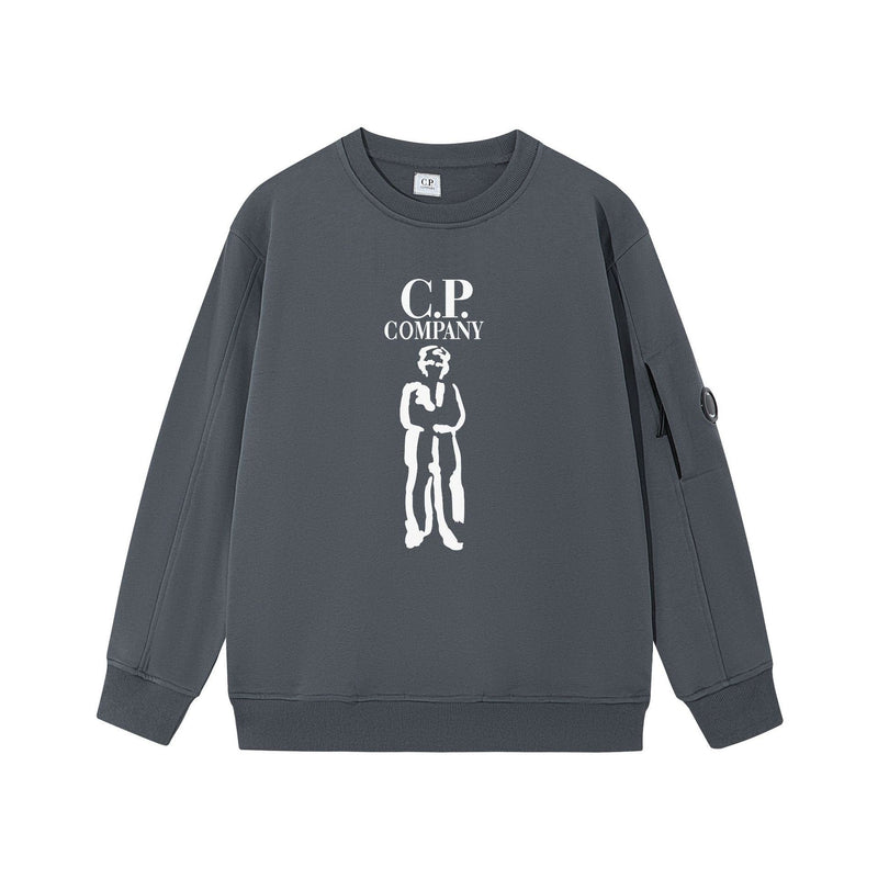 Cp Company Sweatshirts Autumn and Winter Solid Color Sweatshirts Men and Women