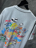 Chh Chrome Hearts T Shirts Graffiti Horseshoe Splicing Sports Men's and Women's Short Sleeve T-Shirts