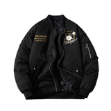 Mens Vintage Jackets Floral Embroidered Jacket Loose Casual Baseball Uniform