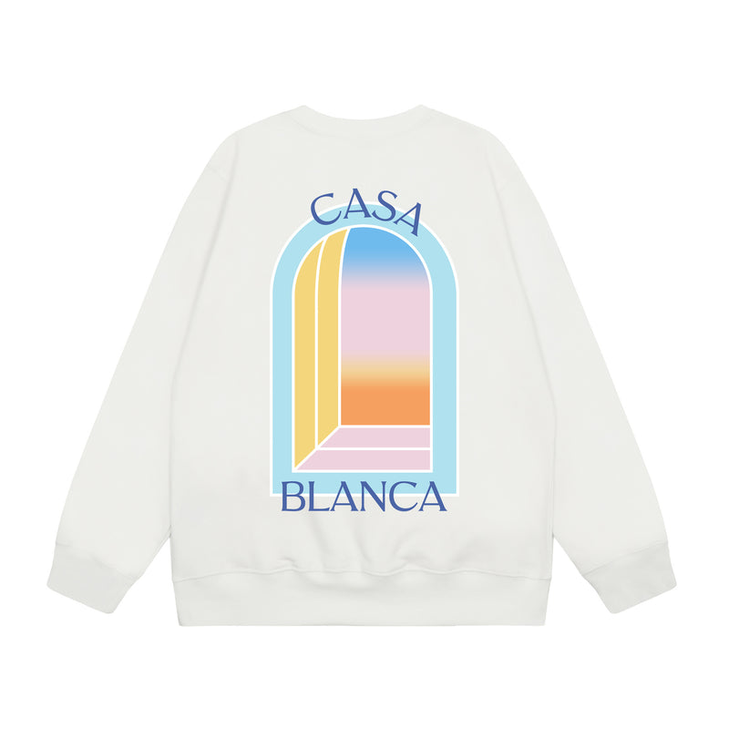 Casablanca Sweatshirts Crew neck sweater autumn and winter print men and women