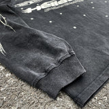 Hellstar Hoodie Old Meteor Flame Portrait Printing Loose