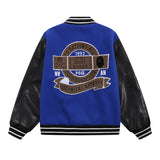 Bathing Ape jacket autumn and winter ape man letter embroidered patch leather sleeve baseball cotton jacket cotton coat