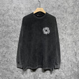 Purple Brand Distressed Long Sleeve Shirt Fashion Distressed Loose Long-sleeved Top