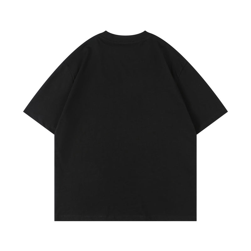 Fog Essentials T Shirts Spring/Summer FOG Flocking Letter Pattern Crew Neck Short Sleeves