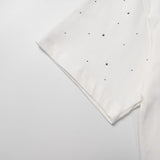 Chh Chrome Hearts T Shirts  Star Hot Diamond Short-sleeved T-shirt