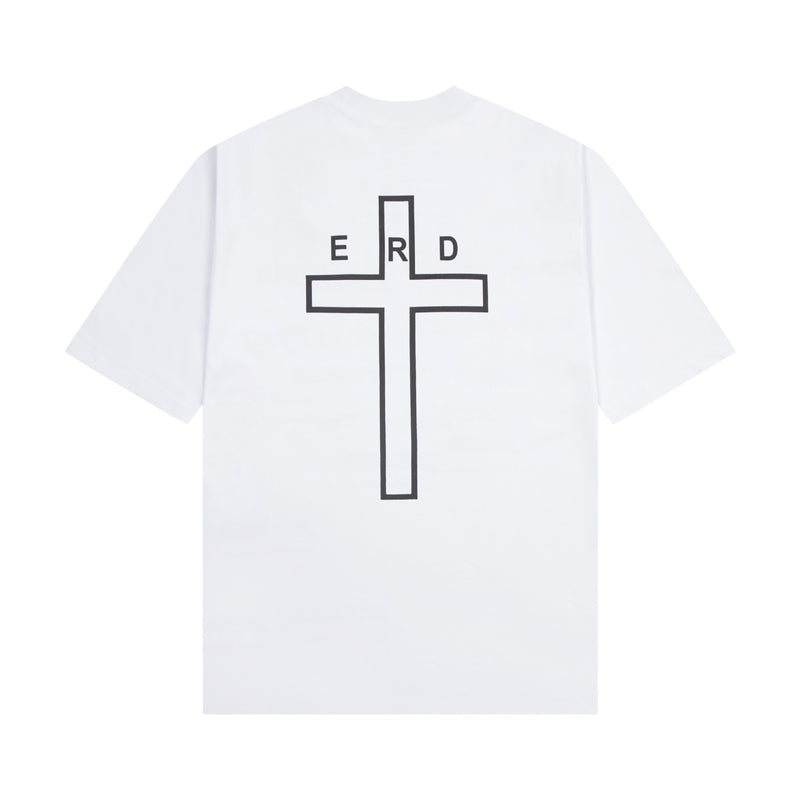 ERD T Shirts Short Sleeve Logo Cartoon Print Loose