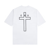 ERD T Shirts Short Sleeve Logo Cartoon Print Loose