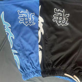 Mixed Emotion Shorts Flame Print Mesh Sports Quick-Drying Basketball Pants Mesh Pants
