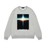 Purple Brand Sweatshirt Loose Crew Neck Sweater