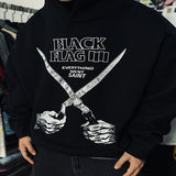 Men Vintage T-Shirts American Vintage Saint Black Flag Black Flag Hooded