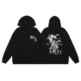 Amiri Hoodie AMI Angel God of War Pattern Pullover Hooded Sweater Men and Women