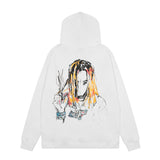 Kanye West Sunday Service Hoodie Autumn And Winter Avengers Vintage Trendy Painted Portrait