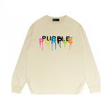 Purple Brand Long Sleeve T-Shirt Fashion Loose Long Sleeve Top