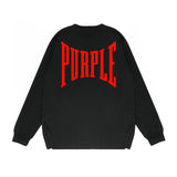 Purple Brand Long Sleeve T-Shirt Fashion Loose Long Sleeve Top