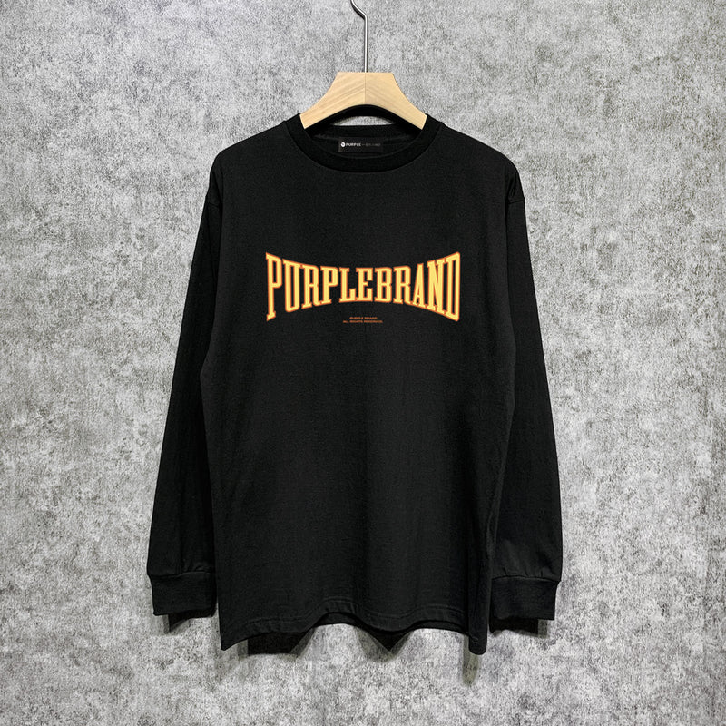 Purple Brand Long Sleeve T-Shirt Fashion Loose Long Sleeve Top