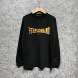 Purple Brand Long Sleeve T-Shirt Fashion Loose Long Sleeve Top