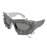 Trendy punk glasses stylish bead pins