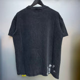 Gallery Dept T-Shirt Color Hand Painted Splash Ink Letter Print Short Sleeve T-Shirt