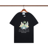 Casablanca T Shirts Castle Printing Cotton Tee