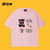 Drew T Shirts T-shirt Short Sleeve Loose round Neck Short Sleeve