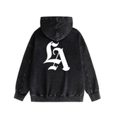 Purple Brand Distressed Hoodie Fashion Old Loose Hooded Sweater