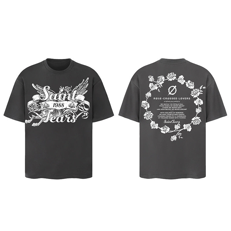 Men Vintage T-Shirts Saint Michael Tee Saint Tears