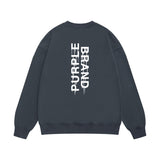 Purple Brand Sweatshirt Loose Crew Neck Sweater