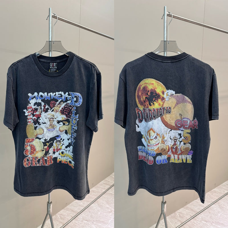 Men Vintage T-Shirts SAINT MICHAEL & ONE PIECE