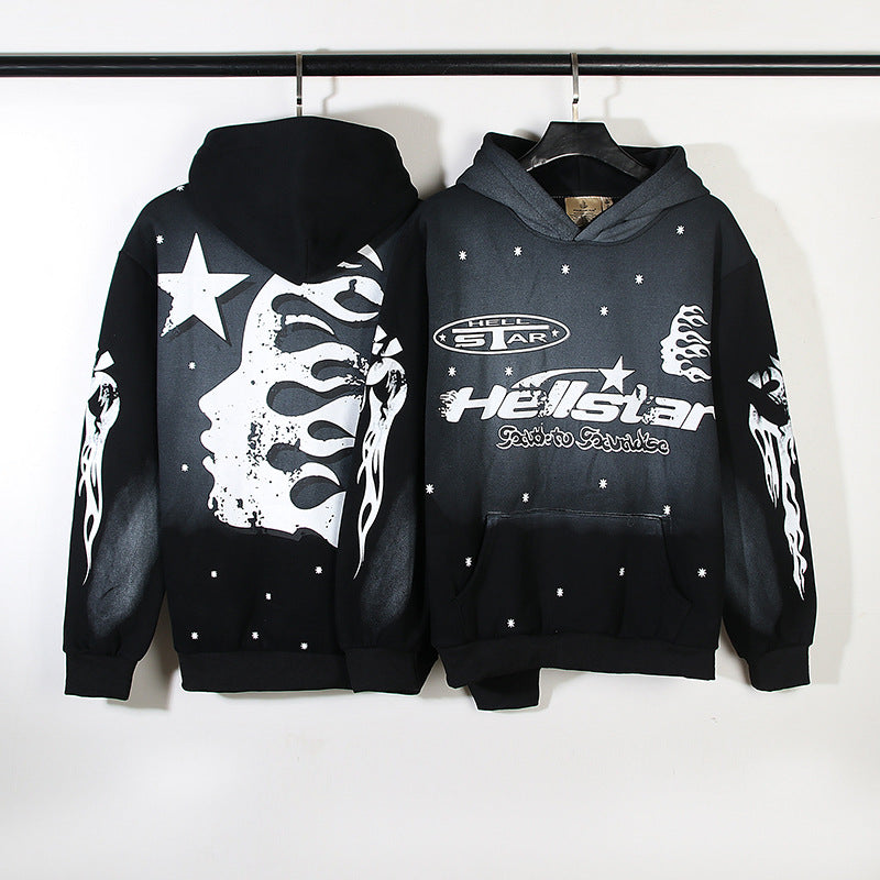 HS Hoodie Retro Distressed Loose Fleece