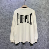 Purple Brand Long Sleeve T-Shirt Fashion Loose Long Sleeve Top