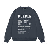Purple Brand Sweatshirt Loose Crew Neck Sweater