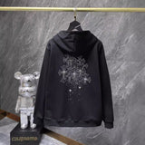 CHH Chrome Heart Hoodie Autumn Winter Crowe Hot Diamond Cross Hooded Sweater Loose