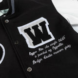 Off White Jacket Spring and Autumn OW Moon Letter Pattern Baseball Jacket Jacket