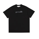 Off Whtie T Shirts Basic Letter Short Sleeve Male And Female Trendy Brand Short Sleeve