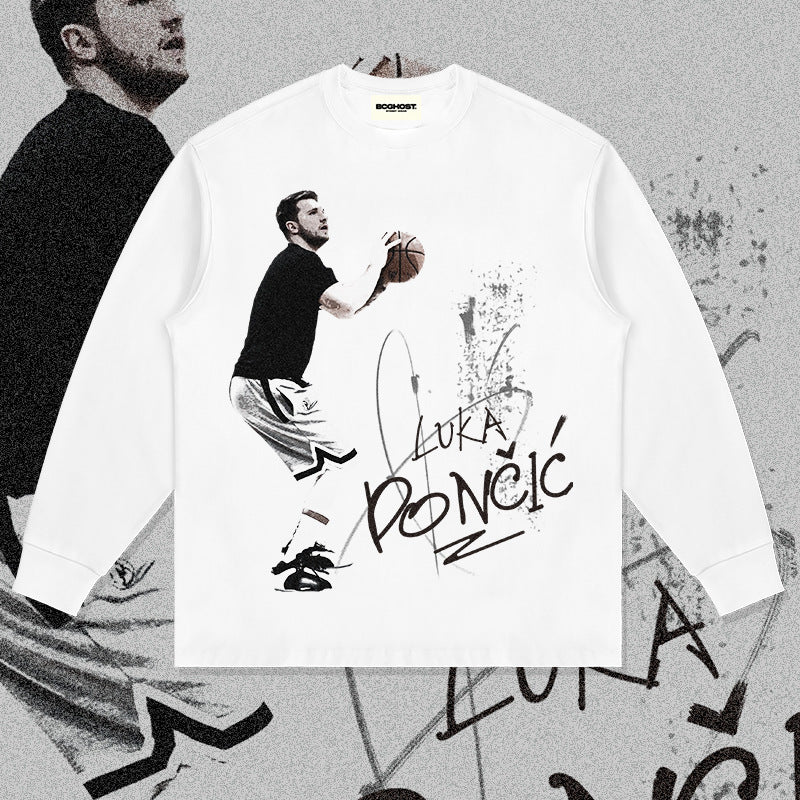 Nba Long Sleeve Shirt Long Sleeve T-shirt Cotton round Neck Fashion Brand