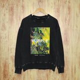 Purple Brand Distressed Sweatshirt Retro Vintage Crew Neck Sweater
