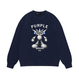 Purple Brand Sweatshirt Loose Crew Neck Sweater