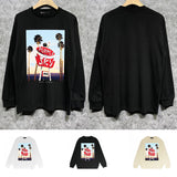 Purple Brand Long Sleeve T-Shirt Fashion Loose Long Sleeve Top