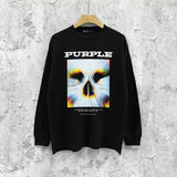 Purple Brand Long Sleeve T-Shirt Fashion Loose Long Sleeve Top