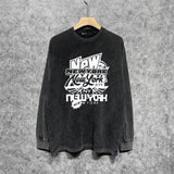 Purple Brand Distressed Long Sleeve Shirt Fashion Distressed Loose Long-sleeved Top