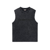 Fog Essentials tank spring and summer FOG double line pressure glue letter washing water old vest