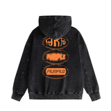 Purple Brand Distressed Hoodie Fashion Old Loose Hooded Sweater