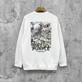 Purple Brand Sweatshirt Loose Crew Neck Sweater