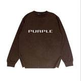 Purple Brand Long Sleeve T-Shirt Fashion Loose Long Sleeve Top