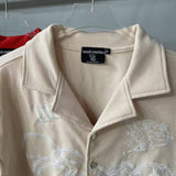 Mixed Emotion T-Shirt Embroidered polo shirt lapel casual loose short sleeve