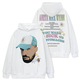 Drake Hoodie Vintage Printed Washed Short Sleeve T-Shirt