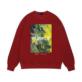 Purple Brand Sweatshirt Loose Crew Neck Sweater